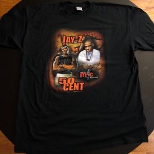 *SOLD* 2003 VINTAGE JAY Z 50 CENT RAP TEE XXXL